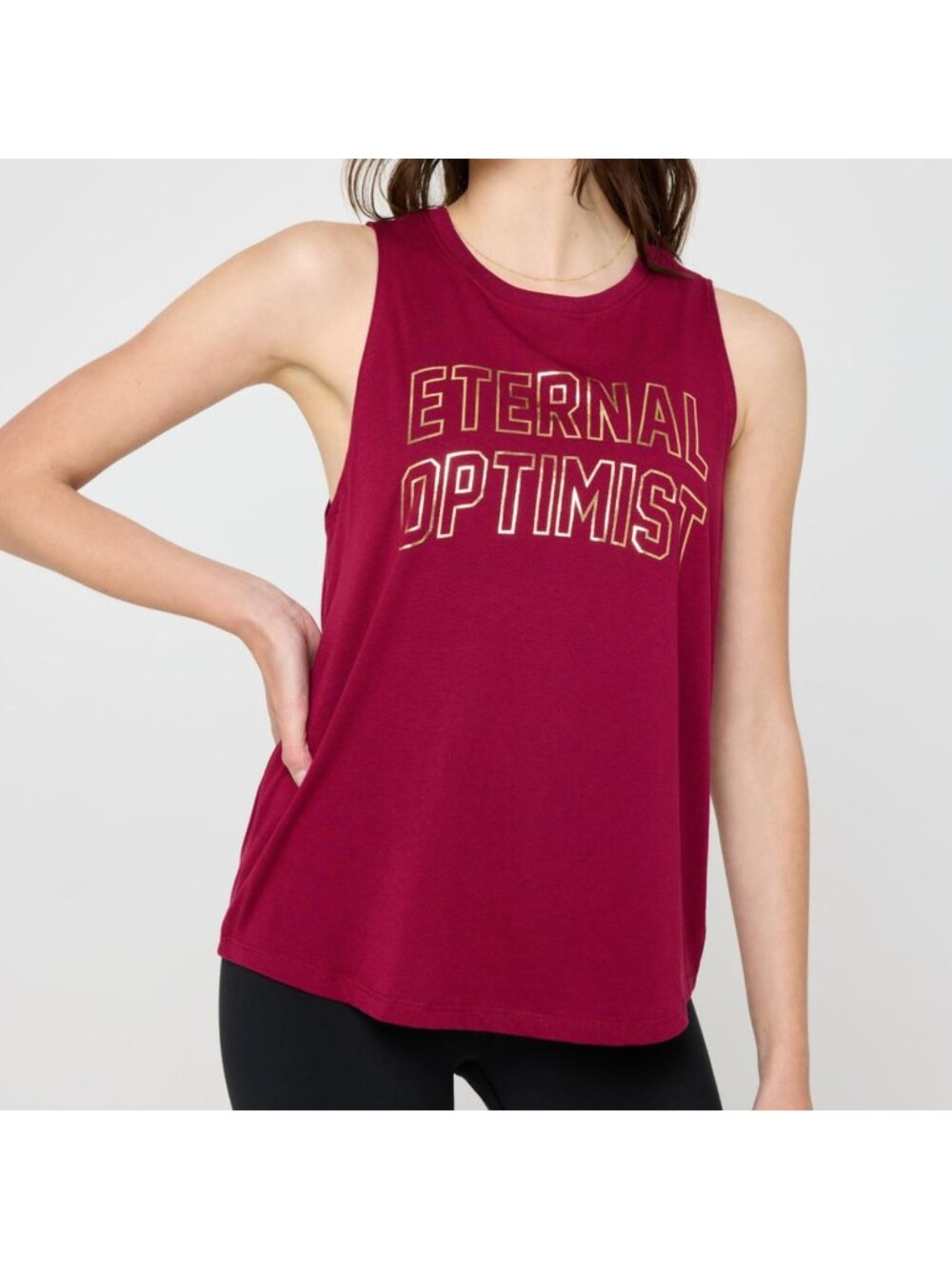 Nwt SPIRITUAL GANGSTER - S‎ Optimist Jade Tank Top Summer Graphic Cotton Red